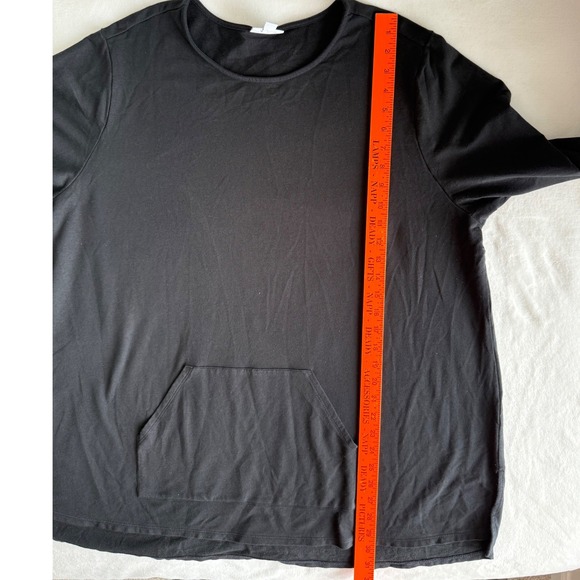 J Jill Pure Jill Women's Pima Cotton Pullover Long Sleeve Tunic Top Black 3X - Picture 9 of 11